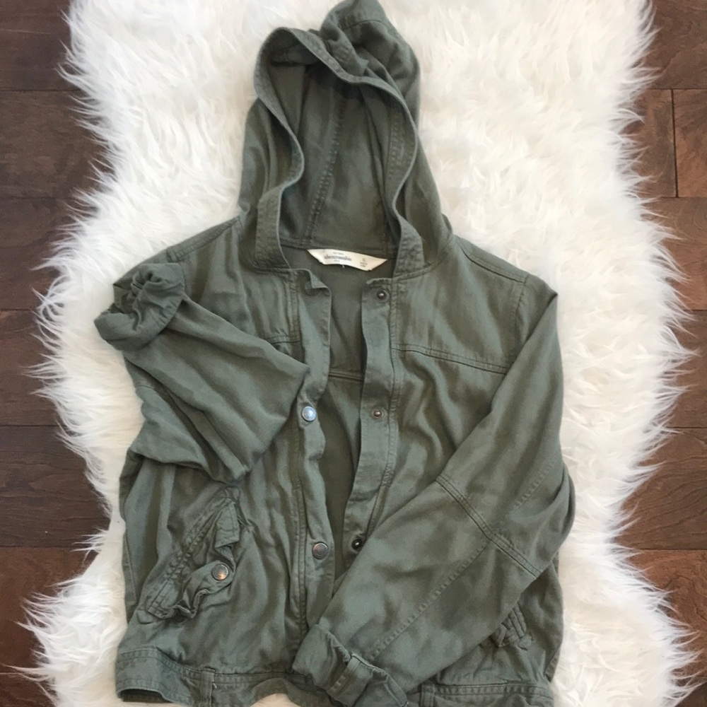abercrombie kids green jacket